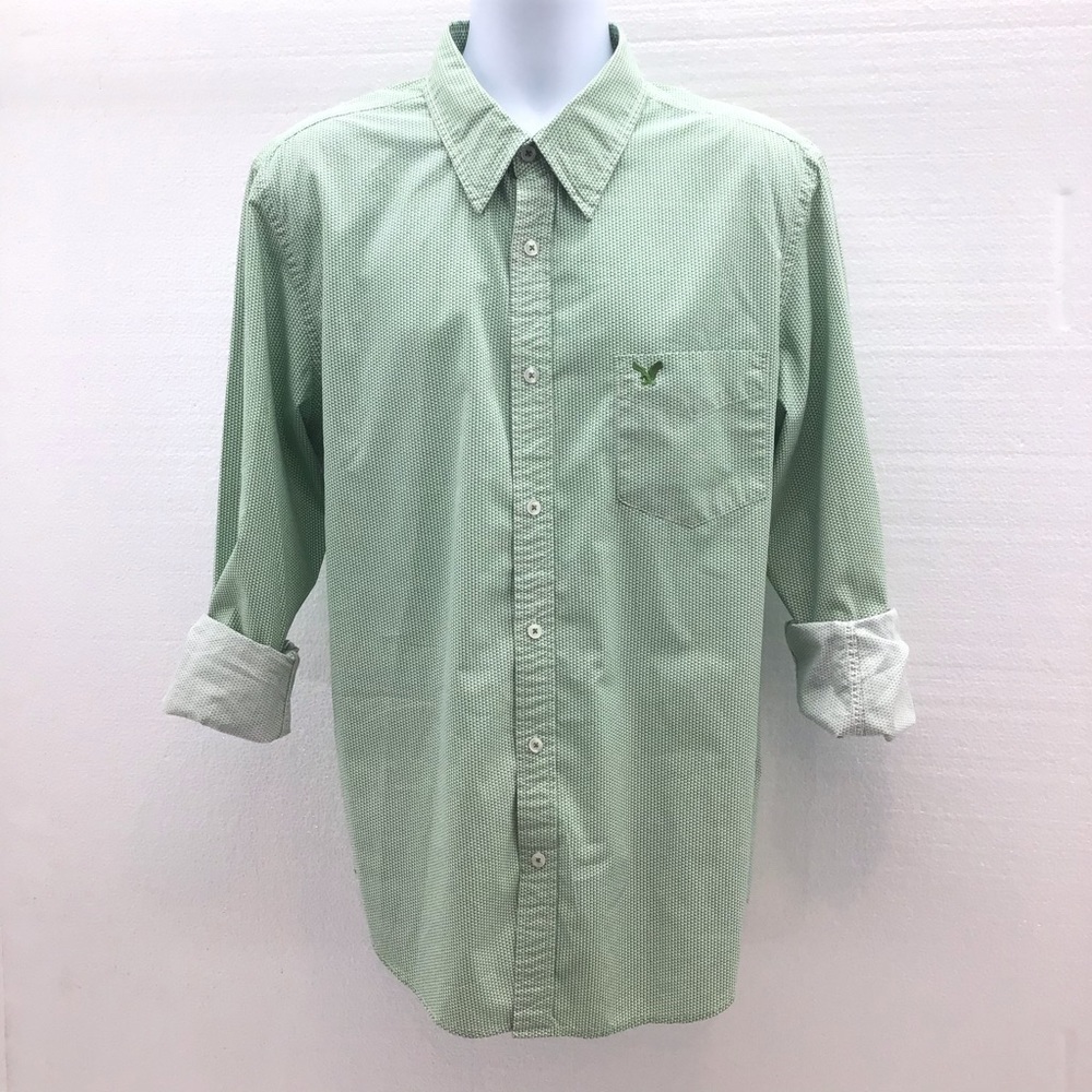 American Eagle Mens Vintage Fit Button Down Shirt